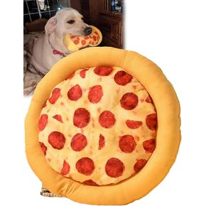 Puppy Toys, 9.5" Large Pizza, Practice Chewing and Cleaning Teeth for Small and Medium Breed Sizes