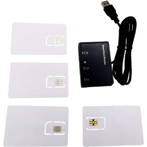 5G قارئ بطاقات SIM، كاتب مبرمج، مجموعة برامج بطاقة SIM، أدوات بطاقة SIM MCR3516+3 قطعة بطاقة SIM فارغة قابلة للكتابة وقابلة للبرمجة، بطاقات 4G LTE USIM+1 قطعة 5G NR ISIM لـ SA/NSA 3GPP R16+ برامج تخصيص