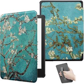 Case for Kindle Paperwhite 12th Gen 2024(7") & Kindle Colorsoft Signature Edition - New PU Leather Cover with Hand Strap, Auto Wake/Sleep for Kindle Paperwhite Signature 2024 Released, Black