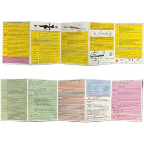 Crystal Pilot Private Pilot VFR Study Guide-1 & Medium VFR-IFR Cheat Sheet with Sectional Scale