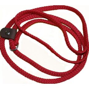 Lone Wolf Slip Lead with Leash and Collar for Pets, 1/4 by 6-Feet, Red