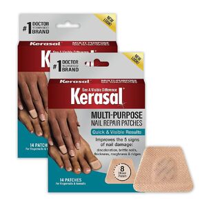 Kerasal Multi-Purpose Nail Repair Patches - 14 Count - Nail Repair for Damaged Nails, 8-Hour Nail Treatment Restores Healthy Appearance