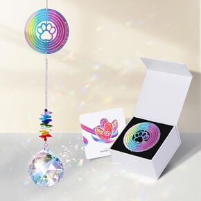 Pet Memorial Suncatcher, Crtystal Ball of Bereavement Gifts for Dog Memorial, Pet Loss, Pet Sympathy, Loss of Loved One, Loss of Mom Dad Husband Son Daughter(Dog Bone)