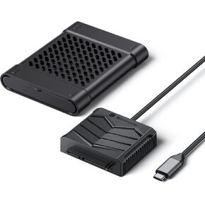 Yottamaster USB C to SATA Cable Adapter, External SATA III Hard Drive Connector Converter with Silicone Protective Case for 2.5'' SATA Drives - SATA SSD/HDD to USB C Cable, UASP, 0.98FT [U3C-B-03]