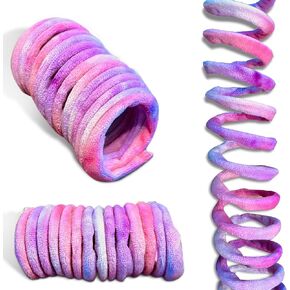 Spiral Spring Cat Toy with Catnip - Plastic Coil Spring and Soft Cloth Covering - Engaging Catnip Toy for Playful Indoor Cats - Interactive Cat Toys for Indoor Cats, Purple
