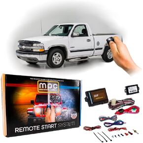MPC Remote Starter Kit Compatible with Chevrolet Silverado 1999-2002 || Press Lock 3X to Start || USA Tech Support