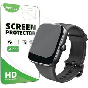 Screen Protector Compatible for TOZO S7 Smart Watch 1.85" (6 Pack) Clear TPU Soft Film For S7 Fitness Tracker Watch Screen Film