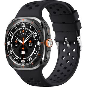 Wepro Sport Band Compatible With Samsung Galaxy Watch Ultra Bands 47mm for Men Women, Waterproof Sweatproof Soft Silicone Band with Breathable Air Holes, Two-Tone Design Tang Buckle Replacement Strap