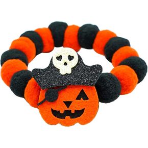 Elegant little tail Cat Christmas Costume 1PC Green Christmas Collar Soft Funny Pet Collar Headgear Adjustable Pom-Pom Headdress Cute Collar for Cat Pet Party Accessories Costume