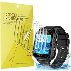 Compatible for Phyulls Kids Smart Watch Screen Protector, [6 Pack] Lamshaw Full Coverage TPU Clear Film Compatible for Phyulls Kids D05 1.54 Inches Smart Watch, OVV D05 1.54 Kids Smart Watch, AIWIEP