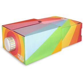 Luckies of London | Mini Projector | Cardboard Portable Projector | Phone Accessories | Smart Phone Projector & Movie Projector for Home | Tech Gadgets for Kids | 3.3ft Throw Distance | Rainbow