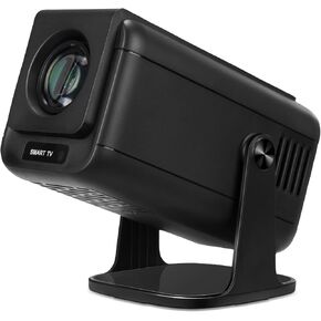 Mini Projector, V1 Portable Projector, Native 1920*1080P Support 4K Parse with Dual-Band WIFI6 5G Wireless 5.0 Bluetooth Android 13, 350ANSI, 270° Rotatable, Auto Keystone Correction Video Projector