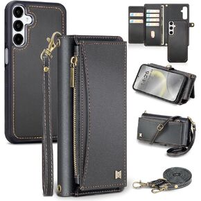 for Samsung Galaxy S24 Plus Wallet Case with Card Holder/Crossbody Wallet/Strap,[RFID Blocking][Magnetic] PU Leather Shockproof Protective Cover Samsung Galaxy S24 Plus Case 6.7",Purple