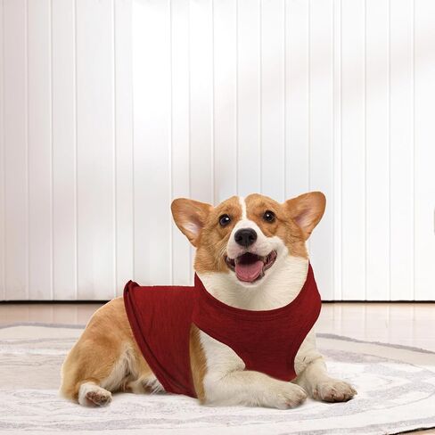 5Pcs Dog Shirts Dog Vest Clothing Dog Plain Shirts Dog Clothes Vest Soft Thin Pet Plain Tee Vests Sweatshirt Cotton Summer Shirts for Most Medium and Small Male Female Dogs in Saudi Arabia