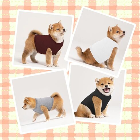 5Pcs Dog Shirts Dog Vest Clothing Dog Plain Shirts Dog Clothes Vest Soft Thin Pet Plain Tee Vests Sweatshirt Cotton Summer Shirts for Most Medium and Small Male Female Dogs in Saudi Arabia