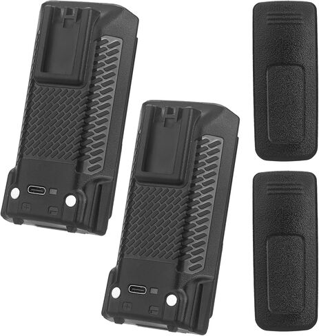 UV-K5(8) Battery，Li-ion 3500mAh High Capacity Type-c Charging Battery Replacement for Quansheng UV-K5 UV-K6 UV-K5(8) Two-Way Radio with Belt Clip (3500mAh*2+Belt Clip*2) in Saudi Arabia