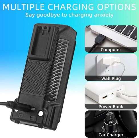 UV-K5(8) Battery，Li-ion 3500mAh High Capacity Type-c Charging Battery Replacement for Quansheng UV-K5 UV-K6 UV-K5(8) Two-Way Radio with Belt Clip (3500mAh*2+Belt Clip*2) in Saudi Arabia