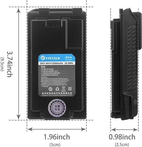 UV-K5(8) Battery，Li-ion 3500mAh High Capacity Type-c Charging Battery Replacement for Quansheng UV-K5 UV-K6 UV-K5(8) Two-Way Radio with Belt Clip (3500mAh*2+Belt Clip*2) in Saudi Arabia