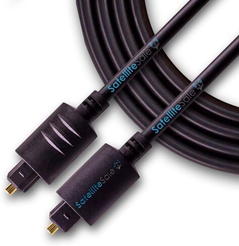 SatelliteSale Digital Toslink SPDIF كابل الألياف الضوئية الصوتية سلك عالمي PVC سلك أسود 6 أقدام in Kuwait