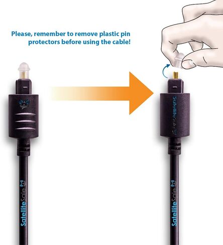 SatelliteSale Digital Toslink SPDIF كابل الألياف الضوئية الصوتية سلك عالمي PVC سلك أسود 6 أقدام in Kuwait