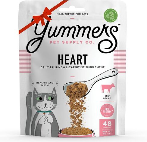 Skin & Coat, Zinc & Omega-3 Fatty Acids Supplement, Beef Recipe, 4 oz. - Yummers Cat Food Toppers - Cat Food Supplement Toppers - Cat Food Topper Supplement for Heart Health - Cat Food Topping in Saudi Arabia