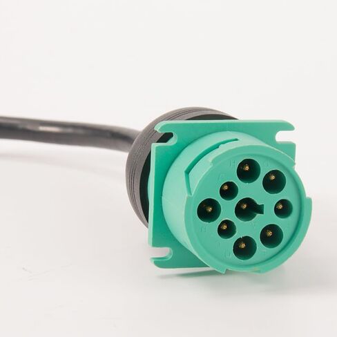 J1939 Splitter 9 Pin to OBD 2 Male Adapter Cable,Work with Truck Diagnostic Scanner Type 2 Green J1939 Connector,OBD to 9Pin J1939 Y Cable Fit for Heavy Duty Commercial Truck Fleet ELD GPS Tracker in Kuwait