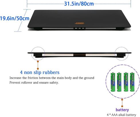 Large Breed Dog Weight Scale, Max Capacity 220 lbs, Surface, Easy Read LCD, Tempered Glass Platform, Includes Comfort Cushion, Ideal for Families and Veterinary Offices, XL(31.5inches) in Saudi Arabia