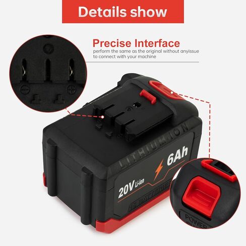 20V 2000mAh Battery for DA YI Electric Garden Tools, Compatible with DC Head Charger, high-Speed Battery with Overcharge, overdischarge, Temperature and Multi-Level overcurrent Protection in Kuwait