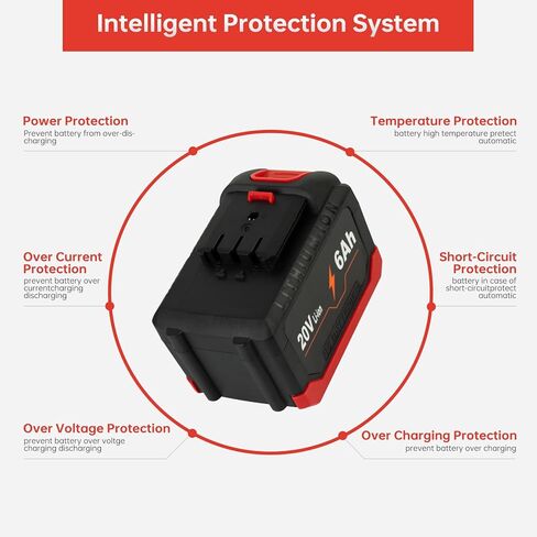 20V 2000mAh Battery for DA YI Electric Garden Tools, Compatible with DC Head Charger, high-Speed Battery with Overcharge, overdischarge, Temperature and Multi-Level overcurrent Protection in Kuwait