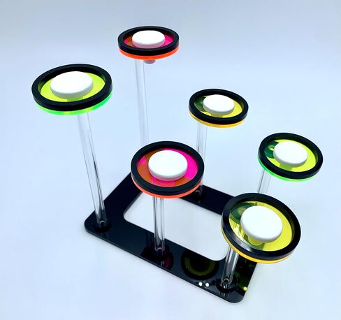 Long Strip frag Plugs Coral Base with 6 Units Fluorescent Colorful Acrylic Bases to Hold Corals and with 6 T-Shaped Coral Bases. in Saudi Arabia