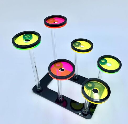 Long Strip frag Plugs Coral Base with 6 Units Fluorescent Colorful Acrylic Bases to Hold Corals and with 6 T-Shaped Coral Bases. in Saudi Arabia