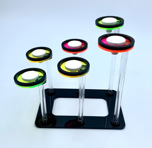 Long Strip frag Plugs Coral Base with 6 Units Fluorescent Colorful Acrylic Bases to Hold Corals and with 6 T-Shaped Coral Bases. in Saudi Arabia