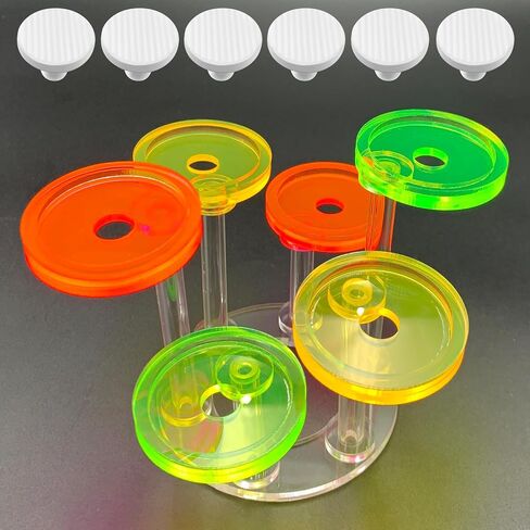 Long Strip frag Plugs Coral Base with 6 Units Fluorescent Colorful Acrylic Bases to Hold Corals and with 6 T-Shaped Coral Bases. in Saudi Arabia