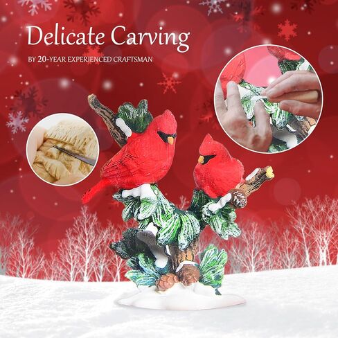 Christmas Snow Globes, Cardinal Christmas Snow Lantern with 8 Songs, 6H Timer Battery & USB Powered Glitter Music Box for Christmas Table Decorations Home Decor in Saudi Arabia