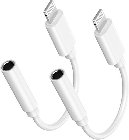 [Apple MFi Certified] iPhone Headphone Adapter, 3 Pack Apple Lightning to 3.5 mm Headphone Jack Aux Audio Dongle Adapter Cable Converter Compatible for iPhone 14 13 12 11 Pro Max XS XR X 8 7 6 iPad in Saudi Arabia