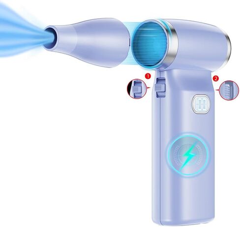 Electric Compressed Air Dust Collector, 180000RPM Air Duster PC Cleaning Kit with Infinitely Adjustable, 6000mAh Rechargeable Wireless Air Blower for Automotive, Home Travel Turbo Fan in Saudi Arabia