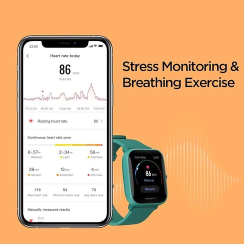 ساعة Amazfit Bip U Pro الذكية مع نظام تحديد المواقع العالمي المدمج، عمر بطارية 9 أيام، متتبع اللياقة البدنية، أكسجين الدم، معدل ضربات القلب، النوم، مراقب الضغط، شاشة كبيرة عالية الدقة 1.43 بوصة، مقاومة للماء (أخضر) (متجددة) in Saudi Arabia