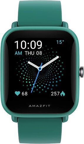 ساعة Amazfit Bip U Pro الذكية مع نظام تحديد المواقع العالمي المدمج، عمر بطارية 9 أيام، متتبع اللياقة البدنية، أكسجين الدم، معدل ضربات القلب، النوم، مراقب الضغط، شاشة كبيرة عالية الدقة 1.43 بوصة، مقاومة للماء (أخضر) (متجددة) in Saudi Arabia
