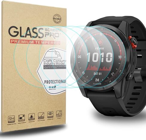 5 عبوات من واقي الشاشة لـ Garmin Fenix ​​7S Pro، ZPJPPLX غطاء واقي شاشة من الزجاج المقوى المقاوم للماء متوافق مع Fenix ​​7S Pro Sapphire Solar / Solar 42 مم [مناسب تمامًا] [شفاف كريستالي] in Kuwait