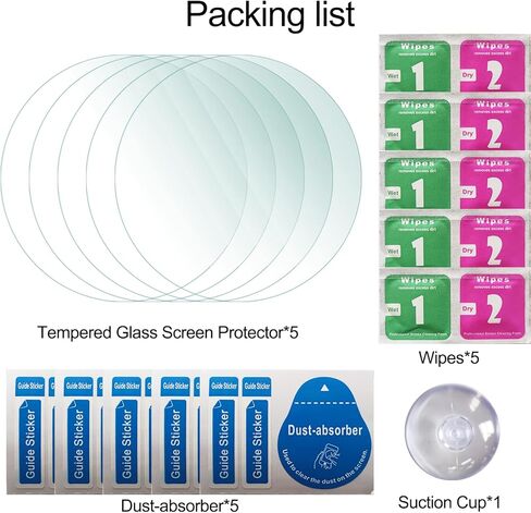 5 عبوات من واقي الشاشة لـ Garmin Fenix ​​7S Pro، ZPJPPLX غطاء واقي شاشة من الزجاج المقوى المقاوم للماء متوافق مع Fenix ​​7S Pro Sapphire Solar / Solar 42 مم [مناسب تمامًا] [شفاف كريستالي] in Kuwait