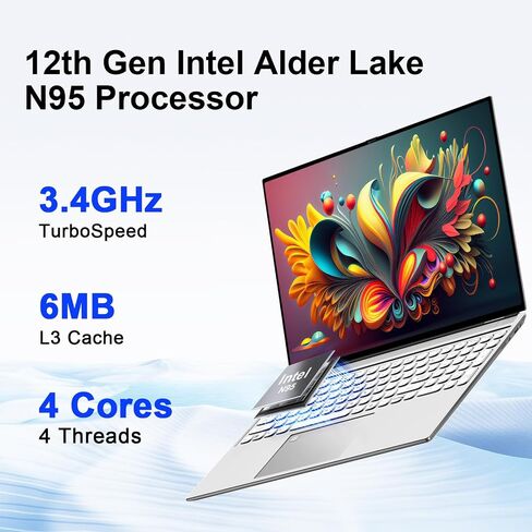 2024 Newest 16" QHD 240Hz Laptop, 12th-Gen Intel Processor N95(1.7-3.4GHz), 1TB PCle SSD 16GB RAM, Windows 11 Laptop Computer with Backlit Keyboard, USB Type-C&A, Mini-HDMI, WiFi, BT, Webcam in Saudi Arabia