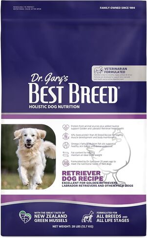 Best Breed Dr. Gary's Retriever Dog Recipe Made in USA [Natural Dry Dog Food] - 28lbs. in Saudi Arabia