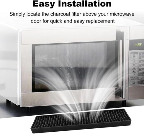 4 حزمة 5230W1A003A استبدال فلتر الفحم الميكروويف متوافق مع GE LG Kenmore، استبدال فلتر الهواء الميكروويف لLMHM2237BD LMV1650ST LMV2031ST LMV2031SB PVM9005SJ8SS in Kuwait