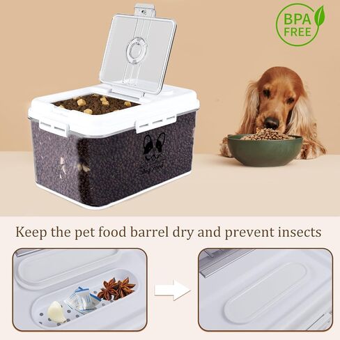 6~7lbs Cat Food Storage Container,7 Liters Airtight Cat Food Bin,Cat Food Holder With Measuring Cup-Pet Food Container for Dog Cat food Treats-Keep Fresh-BPA Free Plastic in Saudi Arabia