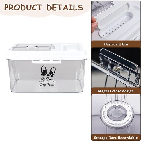 6~7lbs Cat Food Storage Container,7 Liters Airtight Cat Food Bin,Cat Food Holder With Measuring Cup-Pet Food Container for Dog Cat food Treats-Keep Fresh-BPA Free Plastic in Saudi Arabia