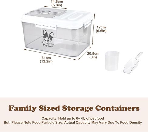 6~7lbs Cat Food Storage Container,7 Liters Airtight Cat Food Bin,Cat Food Holder With Measuring Cup-Pet Food Container for Dog Cat food Treats-Keep Fresh-BPA Free Plastic in Saudi Arabia