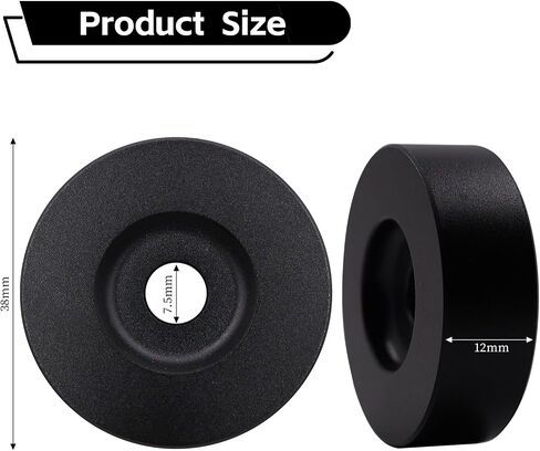 45 RPM Record Adapter, Solid Aluminum 7 Inch Vinyl Record Dome 45 Adapter for Record Player (Black) in Kuwait