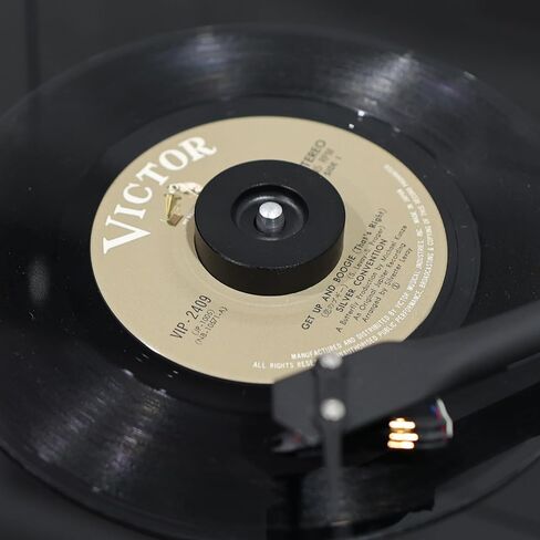 45 RPM Record Adapter, Solid Aluminum 7 Inch Vinyl Record Dome 45 Adapter for Record Player (Black) in Kuwait