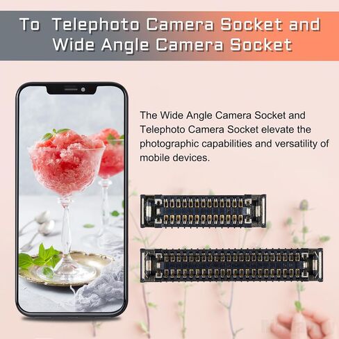 8 Pcs for iPhone 12 Motherboard Socket Connection B Kit Includes Battery SIM Charging Port Replacement Wide Angle Telephoto Camera Connector LCD and Touch Ultra for iPhone12 in Saudi Arabia