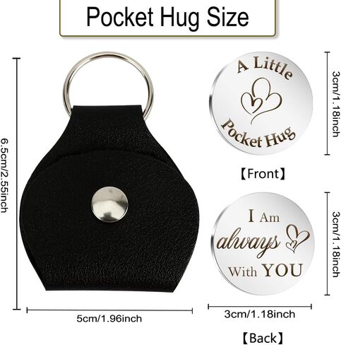 Pocket Hug Token, Spiritual Gifts for Women, Sentimental Gifts for Him, Long Distance Relationship Gifts, Leather Keychain, You Are Loved Gifts for Best Friend Friendship Couples Family Boyfriend in Saudi Arabia